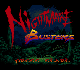 Nightmare Busters (Homebrew) — Title screen